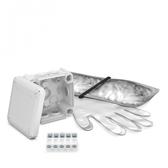 B.ŻYWICA ZESTAW PUSZKA T60 ZŁĄCZKA 5X6MM2 OSŁONA KRAWĘDZI DO BLACH -zdjęcie numer 1