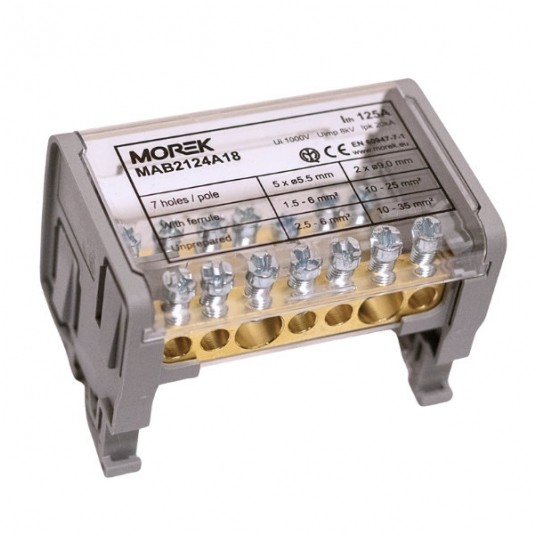 Blok dystrybucyjny Moblock 2P 1000V 125A-7 2x35 + 5x6mm² -zdjęcie numer 1