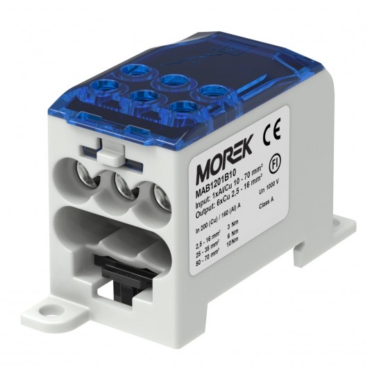 BLOK DYSTRYBUCYJNY OJL200A NIEBIESKI WEJ.1X70 WYJ.6X16 -zdjęcie numer 1