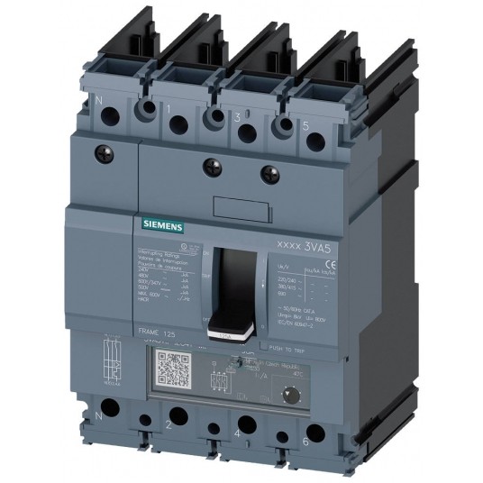 CIRCUIT BREAKER 3VA5 UL FRAME 125 BREAKING 4-POLE, LINE PROTECTION TM230 -zdjęcie numer 1