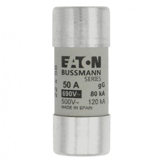 CYLINDRICAL FUSE 22 x 58 50A GG 690V AC Wkładka cylindryczna -zdjęcie numer 1