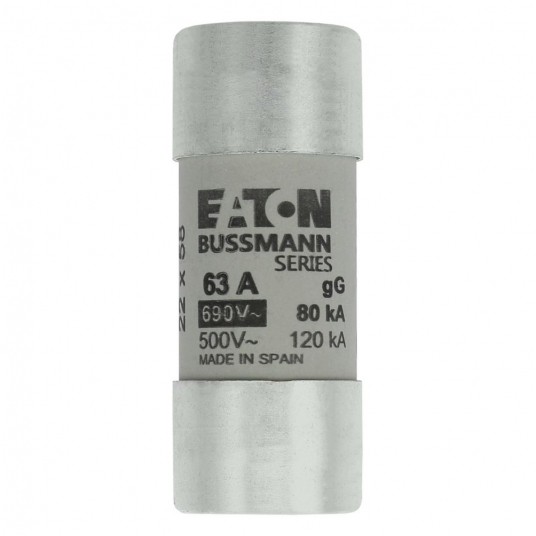 CYLINDRICAL FUSE 22 x 58 63A GG 690V AC Wkładka cylindryczna -zdjęcie numer 1