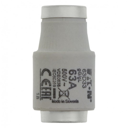 CYLINDRICAL FUSE DIII 63A gL/gG 500V 63D33 Wkładka cylindryczna -zdjęcie numer 1