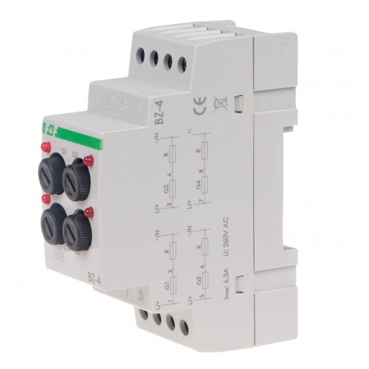 czterogniazdowy, maksymalny prąd wkładki 6 MODUŁ BEZPIECZNIKOWY -zdjęcie numer 1