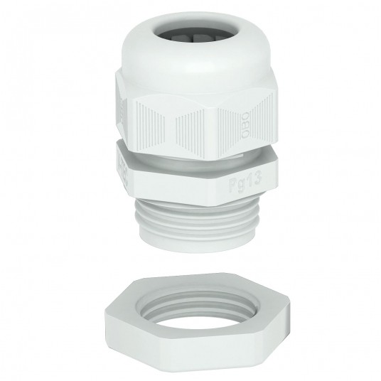 Dławik kablowy, gwint PG 16 zestaw z przeci jasnoszary -zdjęcie numer 1