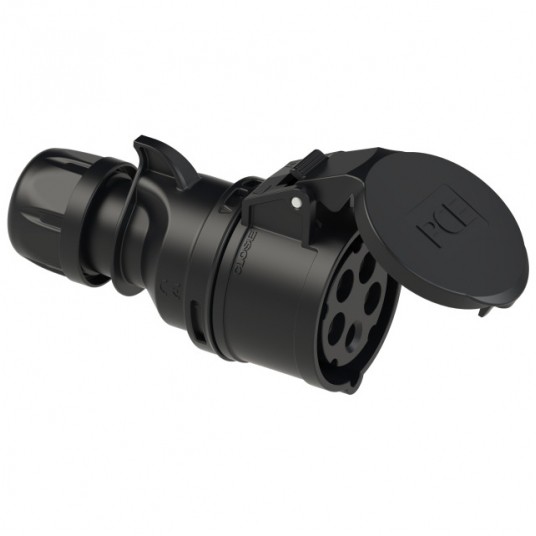 GNIAZDO PRZENOŚNE 32A 5P CZARNE -zdjęcie numer 1