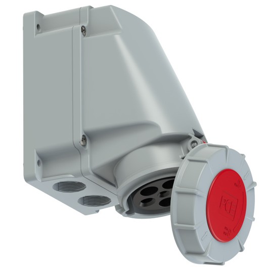 Gniazdo stałe 63A 5P 400V czerwone IP67 135‑6p -zdjęcie numer 1