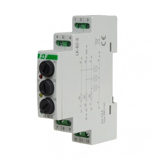 lampka kontrolna zasilania, 3xLED (zielona WSKAŹNIK ZASILANIA+ BEZPIECZNI -zdjęcie numer 1