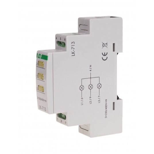 lampka kontrolna zasilania, 3xLED żółta, U WSKAŹNIK ZASILANIA -zdjęcie numer 1