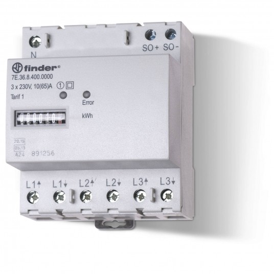 LICZNIK ENERGII ELEKTROMECHANICZNY2 TARYFOWY - 3FAZ. 10/65A - -zdjęcie numer 1