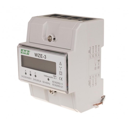 LICZNIK ENERGII ELEKTRYCZNEJ WZE-3 LICZNIK 3F. -zdjęcie numer 1