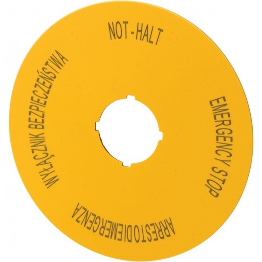 M22-XAK15 Tabliczka do przycisku bezpiec -zdjęcie numer 1