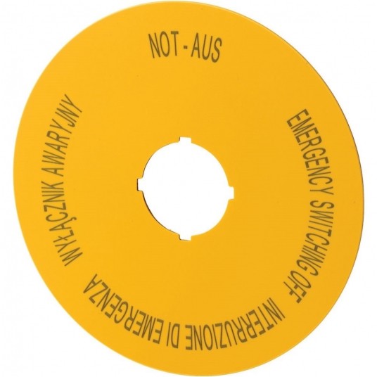 M22-XAK5 Szyld do przycisków awaryjnych -zdjęcie numer 1