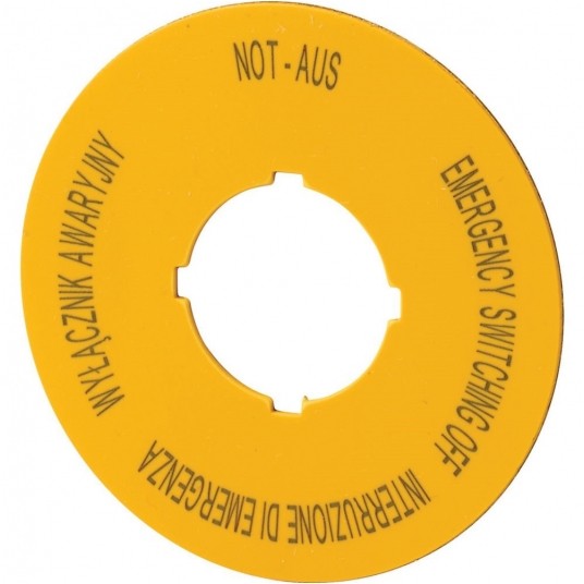 M22-XBK5 Szyld do przycisków awaryjnych -zdjęcie numer 1