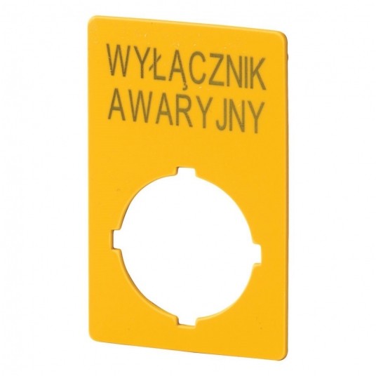 M22-XZK-PL99 Szyld do przycisków awaryjnych -zdjęcie numer 1