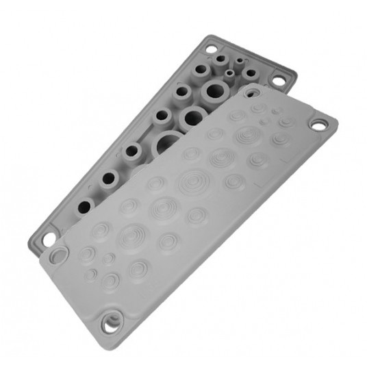 MC25 PRZEPUST WIEOLOOTWOROWY IP 65 SZARY Z KOMPLETEM PINÓW -zdjęcie numer 1