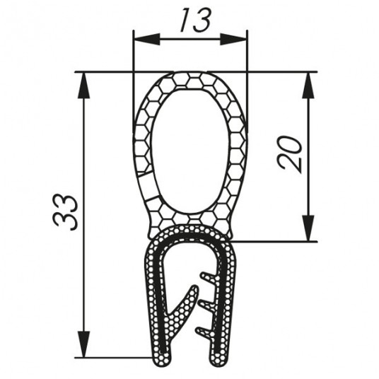 MCC USZCZELKA CZARNA 4,0-6,0MM RAL 9005 MOREK -zdjęcie numer 1