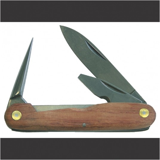 NÓŻ DO KABLI 3-CZ DREWNIANY NÓŻ -zdjęcie numer 1