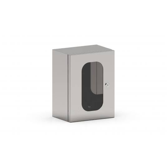 OBUDOWA W300X400X210 DRZWI LEXAN IP66 BEZ PŁYTY MONTAŻOWEJ AISI304 I -zdjęcie numer 1