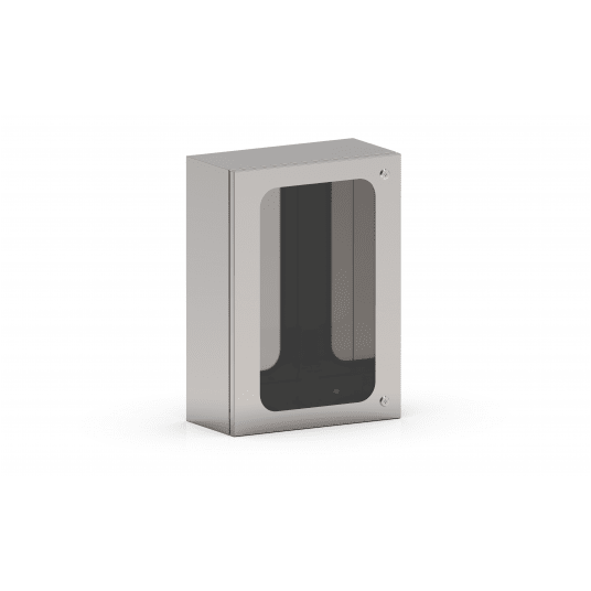 OBUDOWA W400X500X210 DRZWI LEXAN IP66 BEZ PŁYTY MONTAŻOWEJ AISI304 I -zdjęcie numer 1