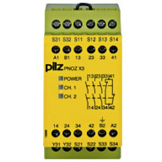 PNOZ X3 230VAC 24VDC 3n/o PRZEKAŹNIK -zdjęcie numer 1