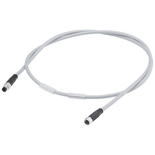 POWER CABLE M8,BOTH ENDS ASSEMBLED WITH M8 SOCKET, 4-POLE, LENGTH 0.3 M -zdjęcie numer 1