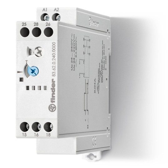 Przekaźnik czasowy 2P 8A 24‑240V AC/DC 0,05s‑180s jednofunkcyjny BI 250V 83.62.0.240.0000 -zdjęcie numer 1