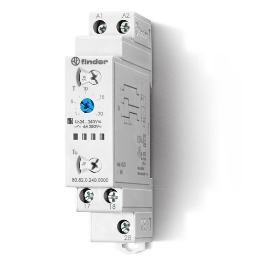Przekaźnik czasowy 2Z 6A 24‑240V AC/DC 250V jednofunkcyjny SD gwiazda‑trójkąt 80.82.0.240.0000 -zdjęcie numer 1