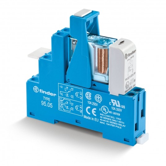 PRZEKAŹNIKOWY MODUŁ SPRZĘGAJĄCY 15,8MM, 2P 10A 125VDC, STYKI AGNI, -zdjęcie numer 1