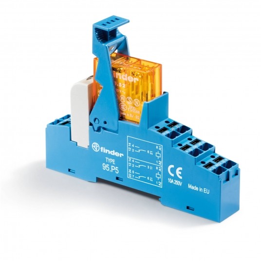 PRZEKAŹNIKOWY MODUŁ SPRZĘGAJĄCY 15,8MM, 2P 8A 24VAC, STYKI AGNI, -zdjęcie numer 1