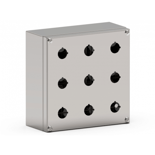 PUSZKA PRZYŁĄCZENIOWA W200X200X90 IP66 BEZ PŁYTY MONTAŻOWEJ AISI304 I -zdjęcie numer 1