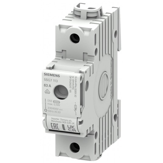 ROZŁ. BEZP. WLK. D02 63A 1P ROZŁĄCZNIK BEZPIECZNIKOWY -zdjęcie numer 1