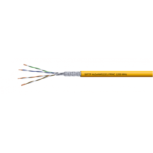 S/FTP 4x2xAWG 22/1 KAT.7A ZÓŁTY -zdjęcie numer 1