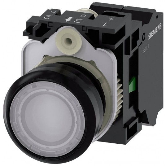 SIRIUS ACT, PRZYCISK PODŚWIETLANY BIAŁY -zdjęcie numer 1