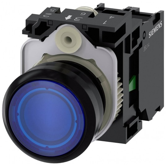 SIRIUS ACT, PRZYCISK PODŚWIETLANY NIEBIESK -zdjęcie numer 1