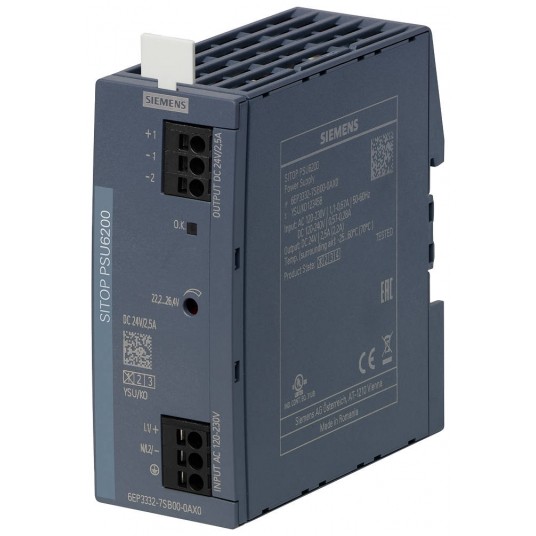 SITOP PSU6200 24 V/2.5 A STABILIZED POWER ZASILACZ -zdjęcie numer 1