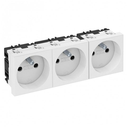 STD-F0 RW3 Gniazdo 0, potrójne, białe16A -zdjęcie numer 1