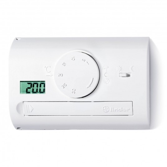 TERMOSTAT ELEKTRONICZNY SZARY RAL7016, NASTAWY POKRĘTŁEM, FUNKCJA -zdjęcie numer 1