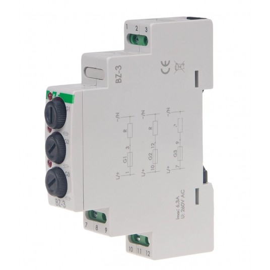 trójgniazdowy, maksymalny prąd wkładki 6.3 MODUŁ BEZPIECZNIKOWY -zdjęcie numer 1