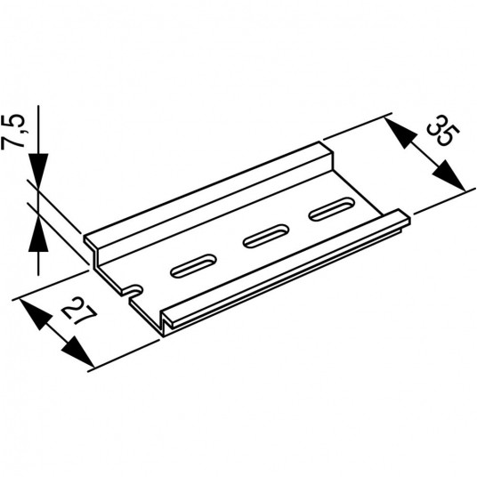 TS35X7,5 Szyna montażowa 35x7,5mm -zdjęcie numer 1