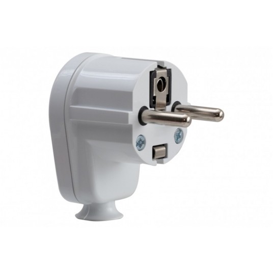 WTYCZKA 230V KĄTOWA BIAŁA UNI SCHUKO 2P+Z -zdjęcie numer 1