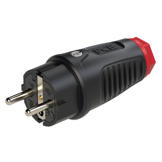 Wtyczka gumowa 16A 2P+Z 230V UNI‑SCHUKO IP54 /pełna guma/ TAURUS2 0522‑sr -zdjęcie numer 1
