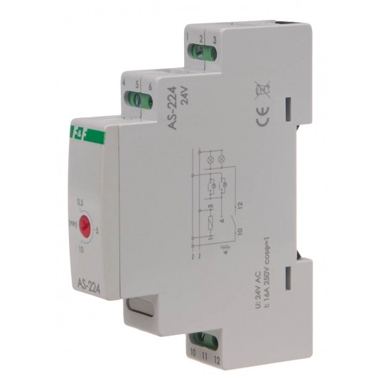 z przeciwblokadą, Un=24V, I=16A, 1 moduł AUTOMAT SCHODOWY -zdjęcie numer 1