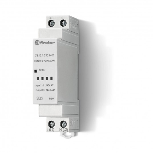 ZASILACZ IMPULSOWY MODUŁOWY - 12W (24V DC) 110-240 V AC - 1 MODUŁ -zdjęcie numer 1