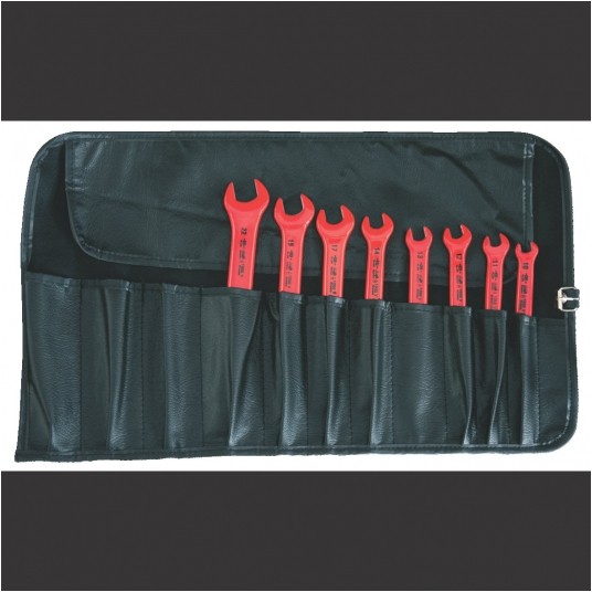 Zestaw kluczy płaskich jednostron. VDE 8 elem.w pokrowcu -zdjęcie numer 1