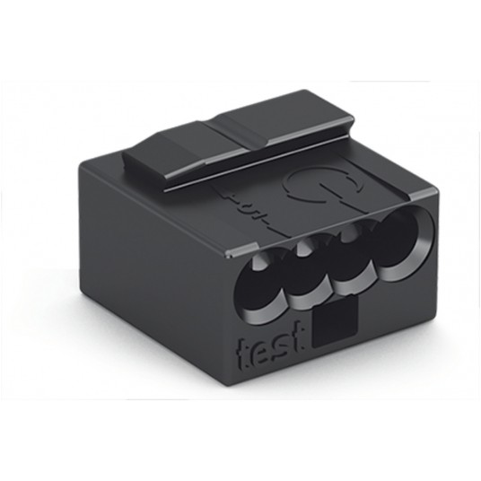 ZŁĄCZKA WAGO 4x0,6-0,8MM CZARNA -zdjęcie numer 1