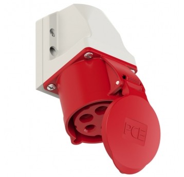 AK2.Gniazdo stałe 32A 5P 400V czerwone IP44 GNIAZDO