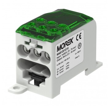 BLOK DYSTRYBUCYJNY OJL200A ZIELONY WEJ.1X70 WYJ.6X16