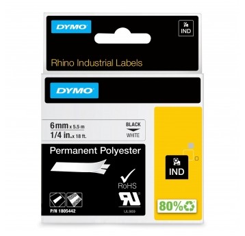 DY.TAŚMA 6mm BIAŁA/POLIESTROWA TAŚMA