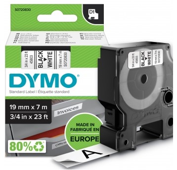 DY.TAŚMA D1 19mm CZARNY/BIAŁY TAŚMA